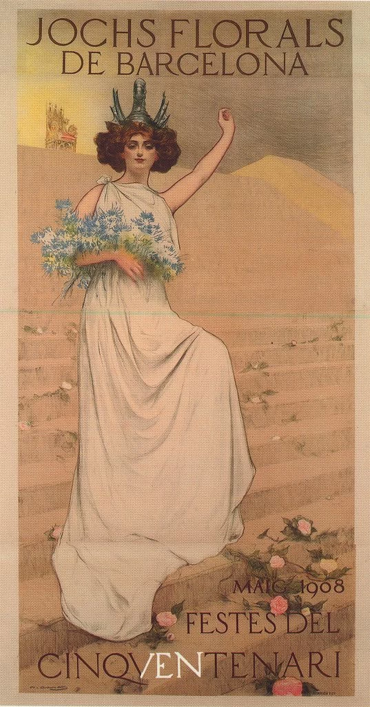 Ramon Casas - Locandina di Jochs Florals